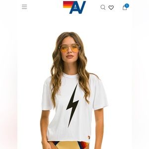 Aviator Nation Boyfriend Bolt Tee Sz Medium